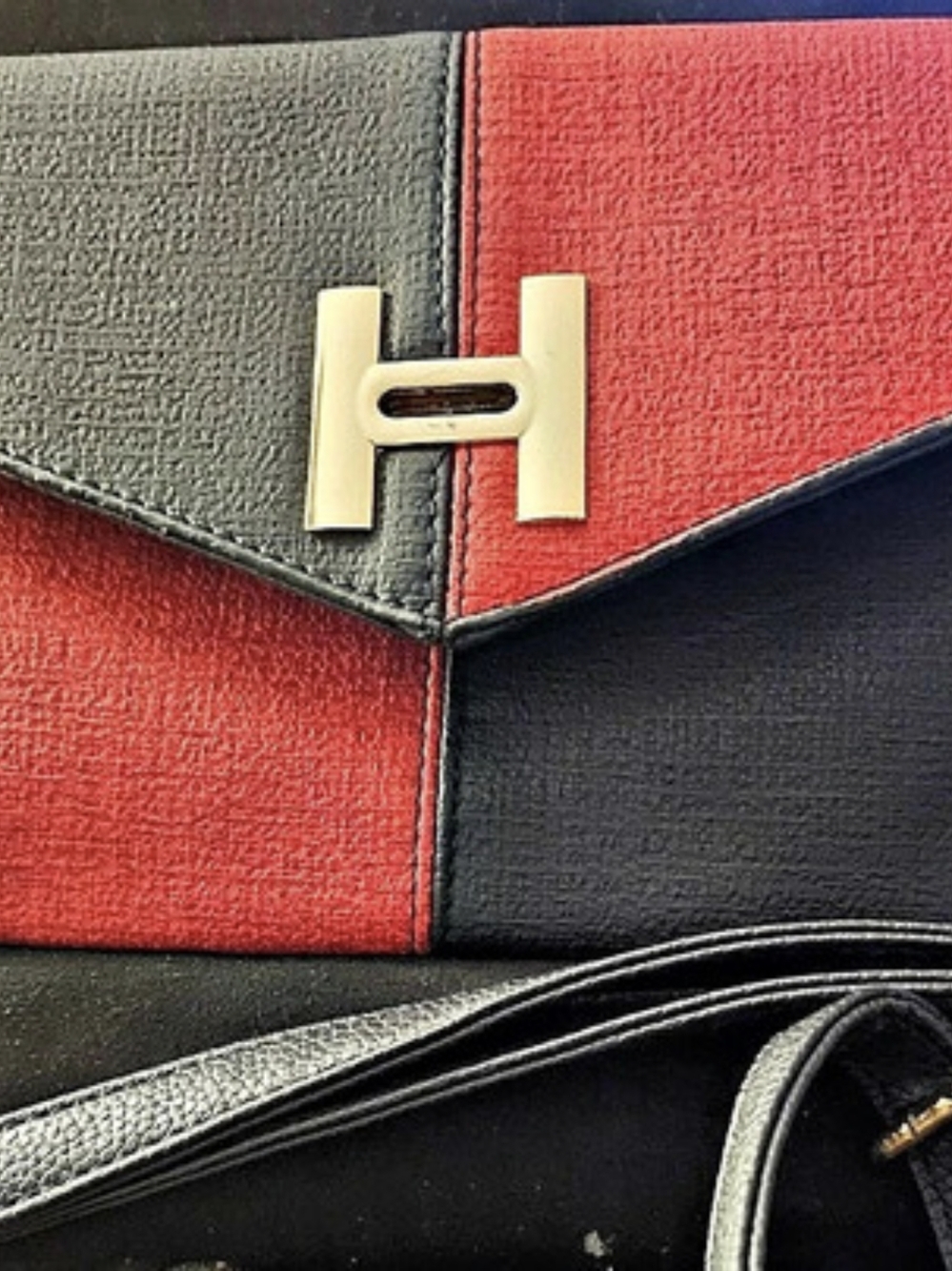 ❗️ ENVELOPE CLUTCH/ SHOULDER BAG  / CROSSBODY BAG in Red & Black ❗️